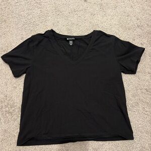 Athleta Classic Black V-Neck Tee